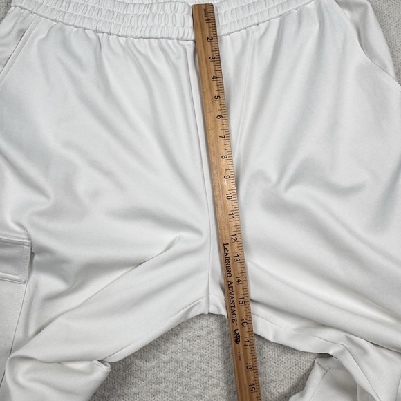 Tibi Active Knit Wide Leg Pull On Pants White Oversized Women's Large *Read - Picture 8 of 12